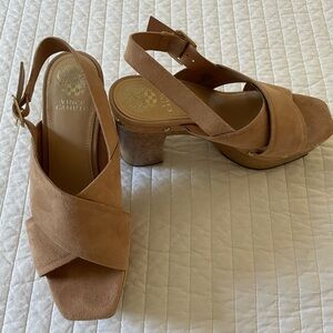 Vince Camuto sling back platform sandal.